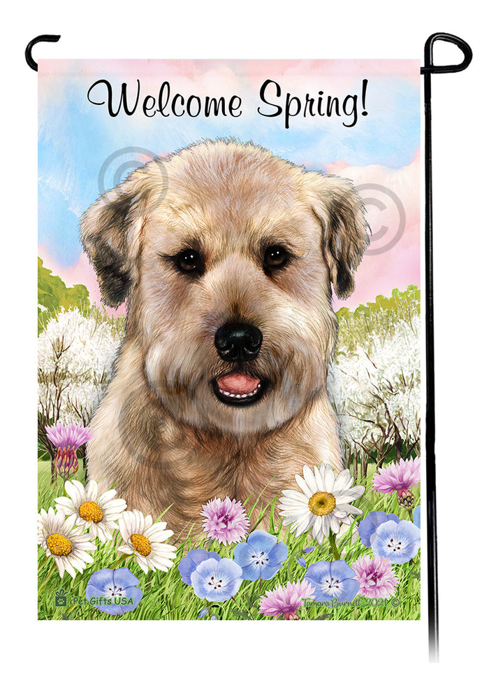 Soft Coated Wheaten Welcome Spring Garden Flags
