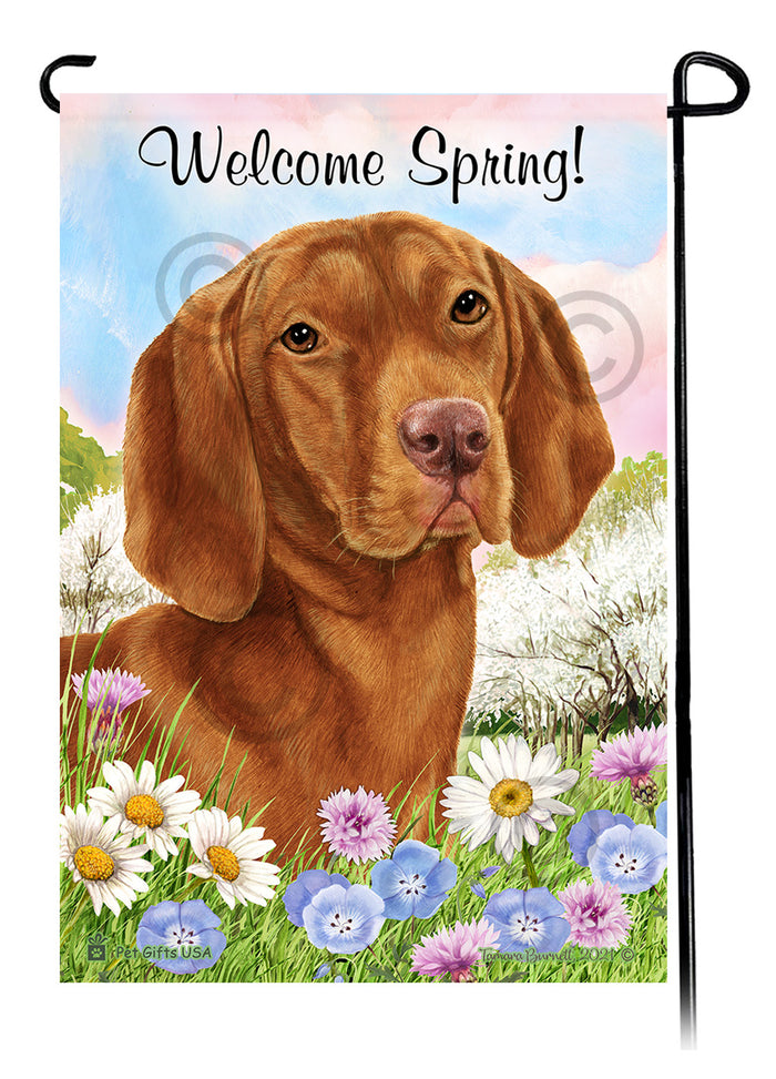 Vizsla Welcome Spring Garden Flags