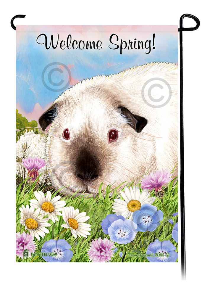 Himalayan Guinea Pig Welcome Spring Garden Flags