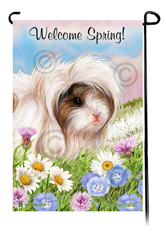 Peruvian Guinea Pig Welcome Spring Garden Flags