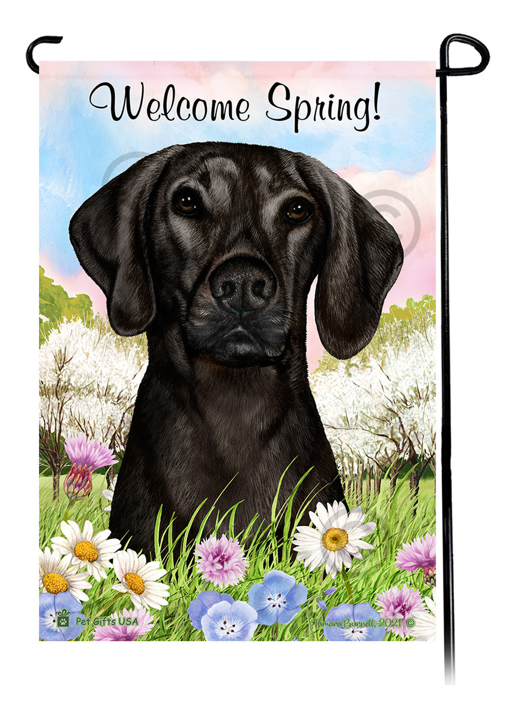 Plott Hound Welcome Spring Garden Flags