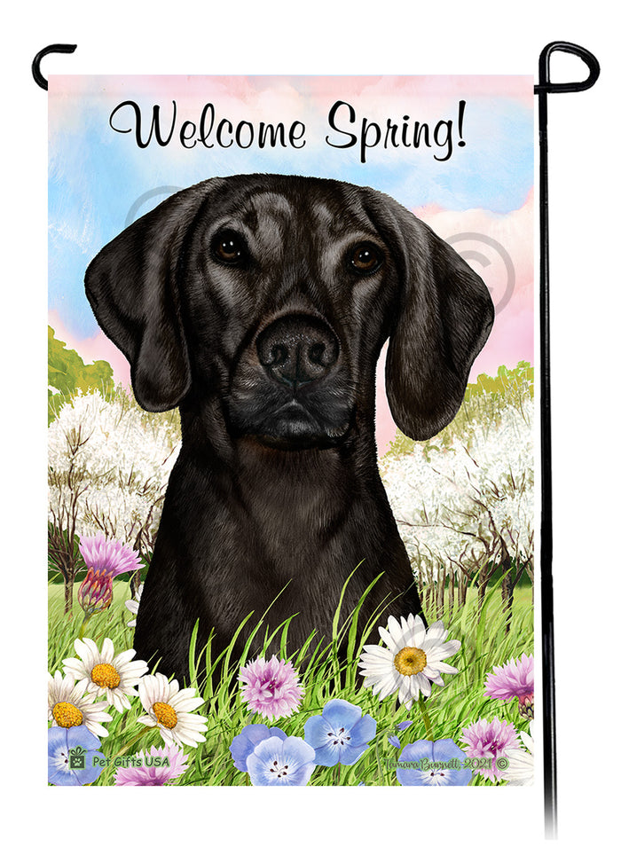 Plott Hound Welcome Spring Garden Flags