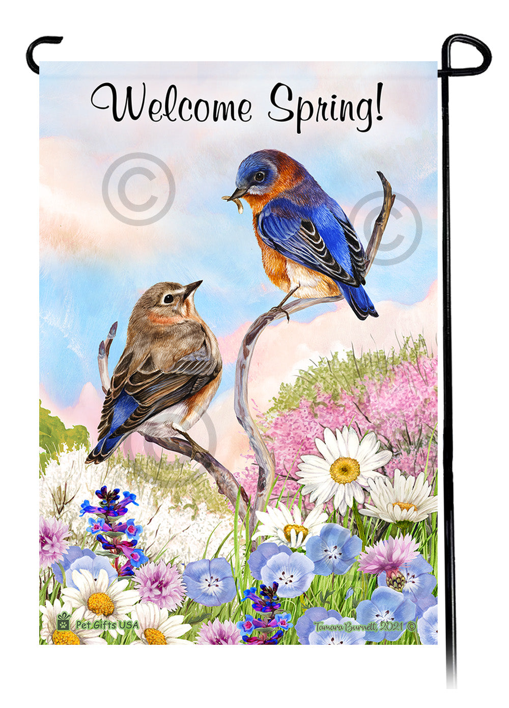 Eastern Bluebird Welcome Spring Garden Flags