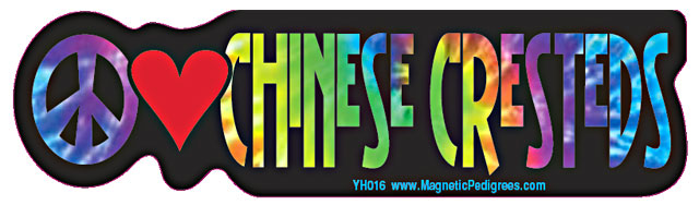 Chinese Crested Yippie Hippie Bumper Sticker