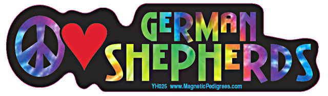 German Shepherd Yippie Hippie Bumper Sticker