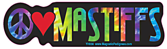 Mastiff Yippie Hippie Bumper Sticker