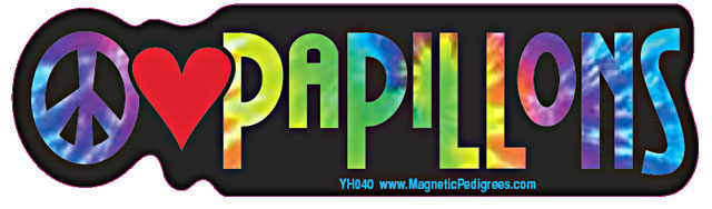 Papillon Yippie Hippie Bumper Sticker