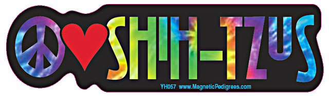 Shih Tzu Yippie Hippie Bumper Sticker