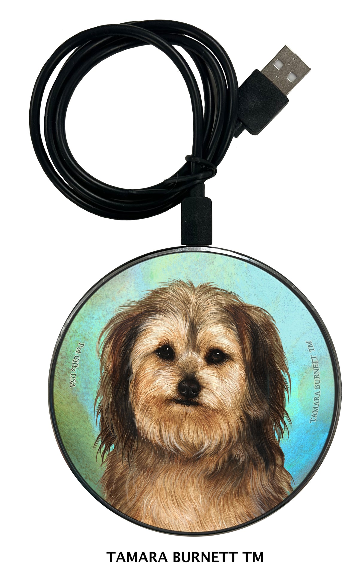 Yorkipoo Fawn Zoomies Wireless Charger