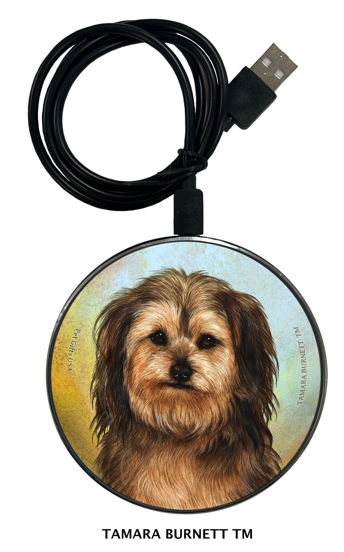 Yorkipoo Red Sable Zoomies Wireless Charger
