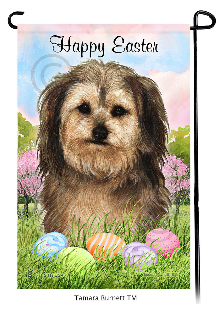 Yorkipoo Happy Easter Garden Flags