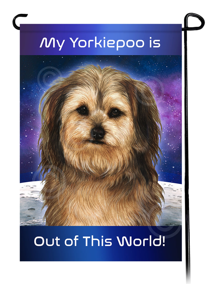 Yorkipoo Out Of This World Garden Flags