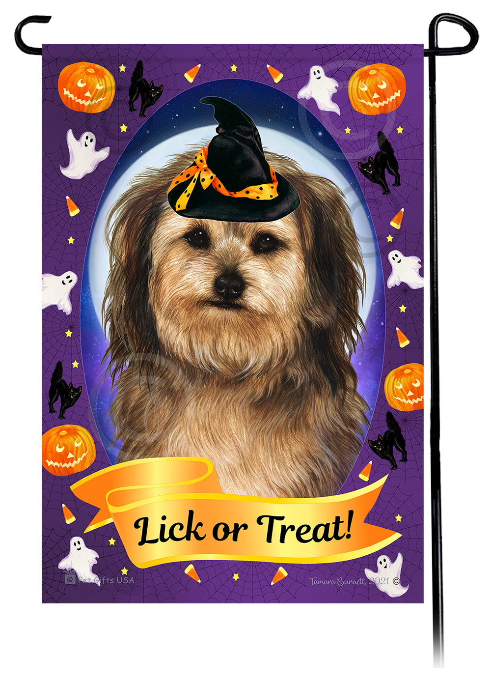 Shih Poo Halloween Howls - Garden Flag