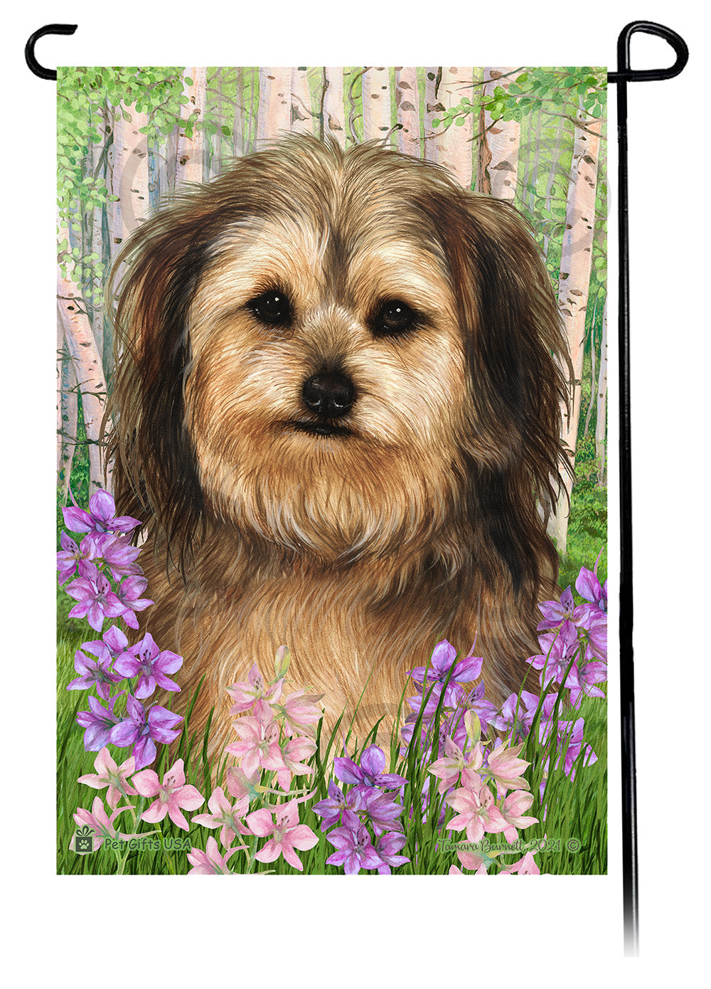 Yorkipoo Spring Flowers Garden Flags
