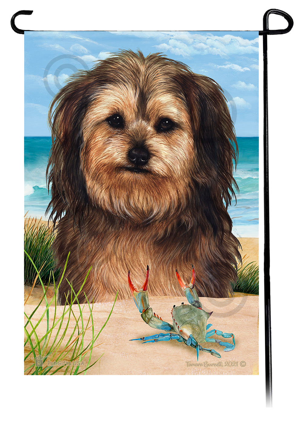 Yorkipoo Summer Flowers Garden Flag