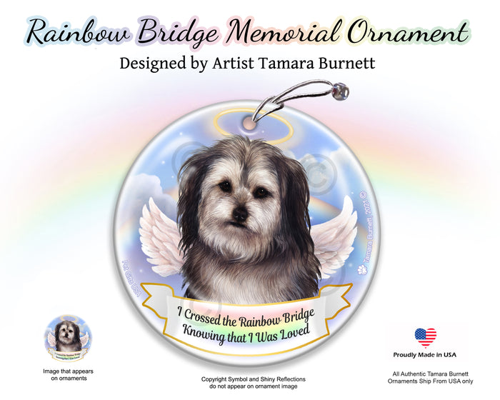 Yorkipoo Silver Rainbow Bridge Memorial Ornament