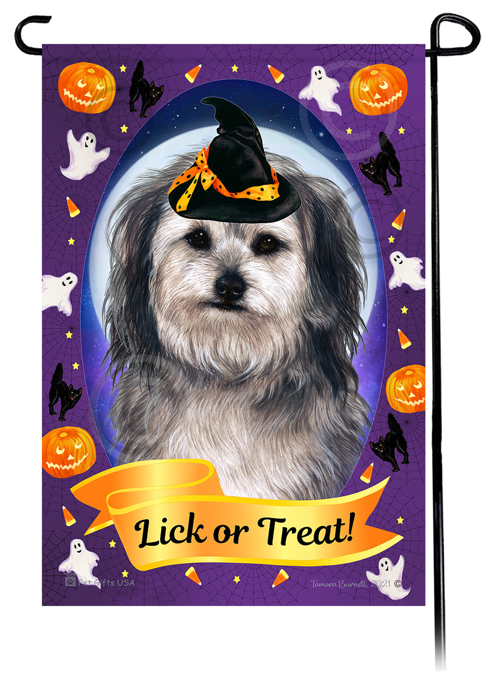 Shih Poo Halloween Howls - Garden Flag
