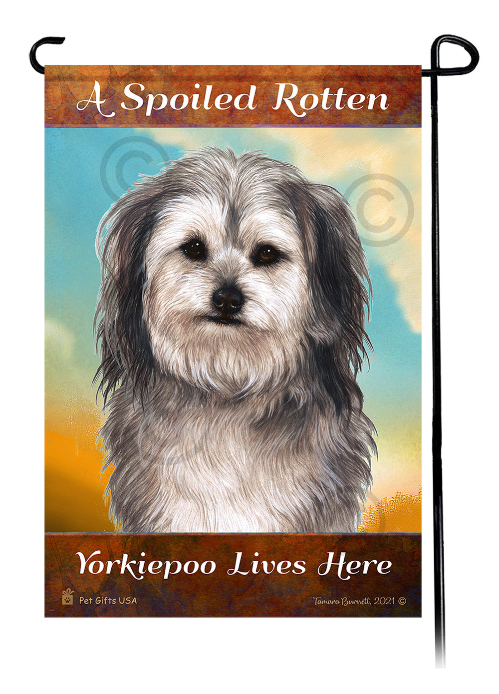 Yorkipoo Spoiled Rotten - Garden Flag