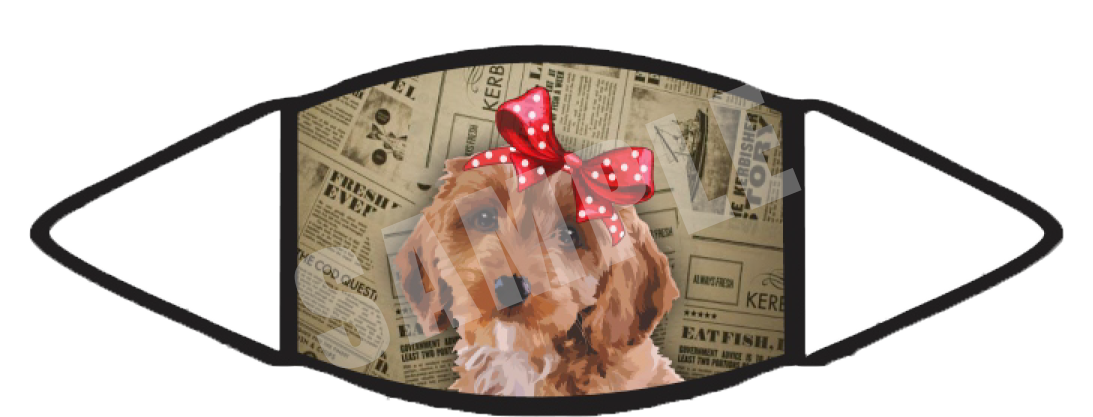 Cockapoo Pawies Face Mask (Brown) image