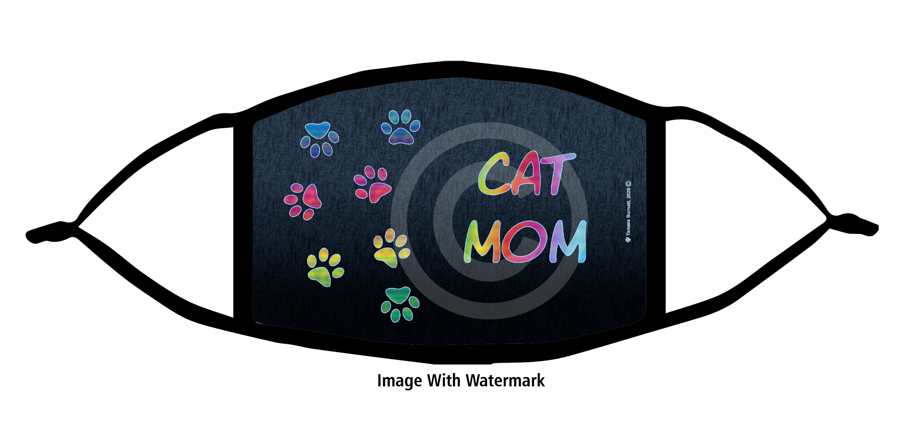 An image of the CAT MOM Funky Pups Cloth Face Mask