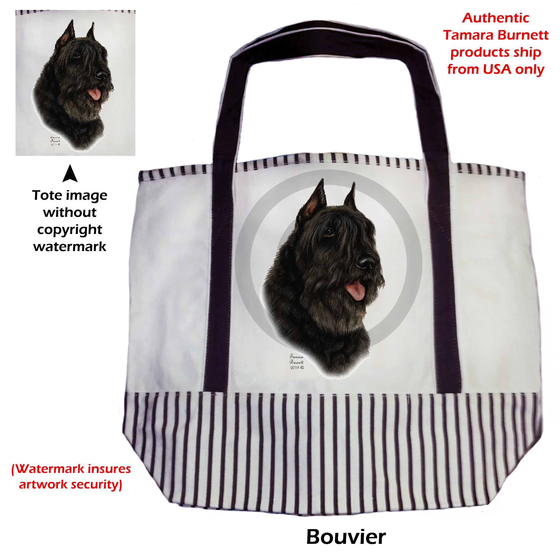 An image of the Bouvier Black  Tote Bag