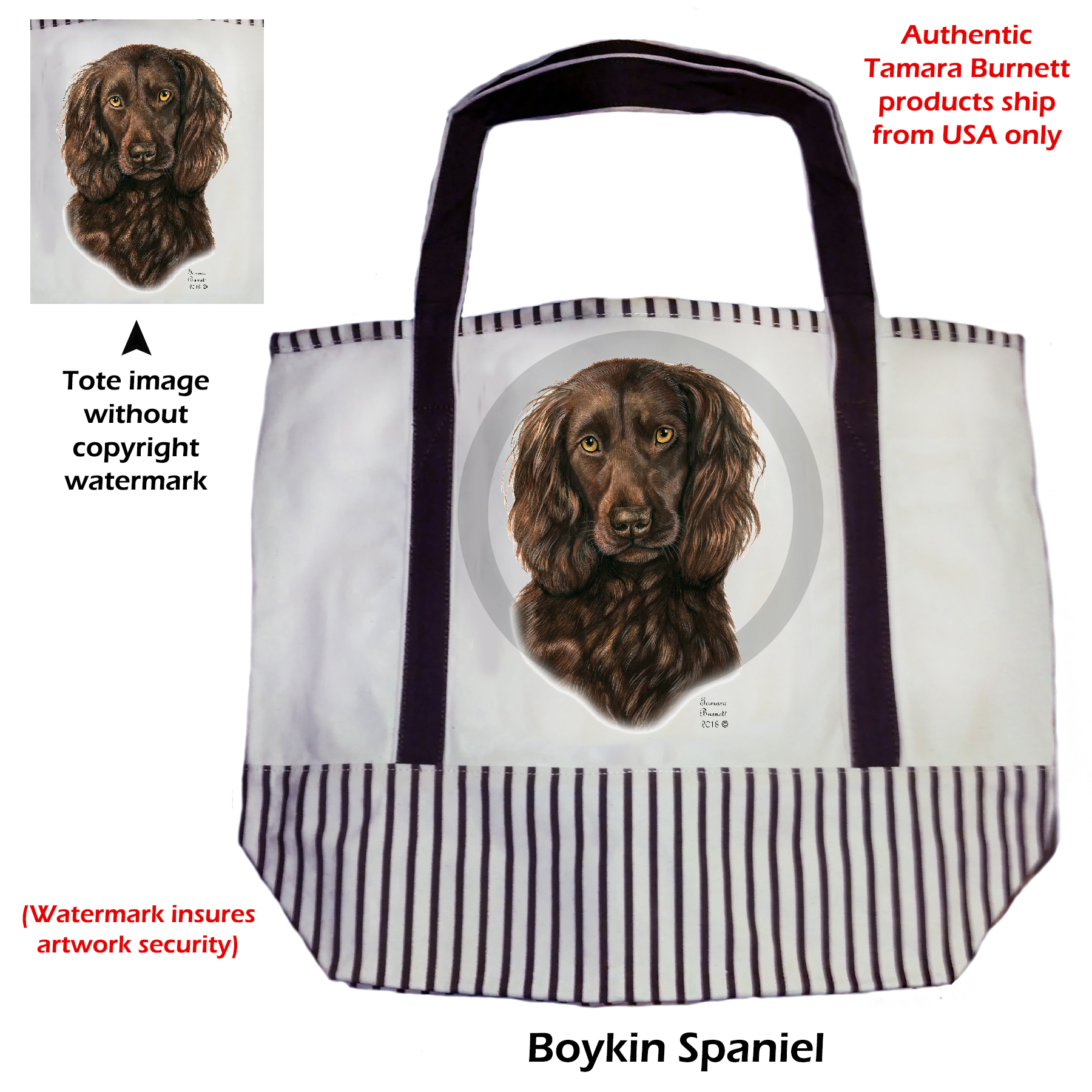 An image of product 11041 Boykin Chocolate  Tote Bag