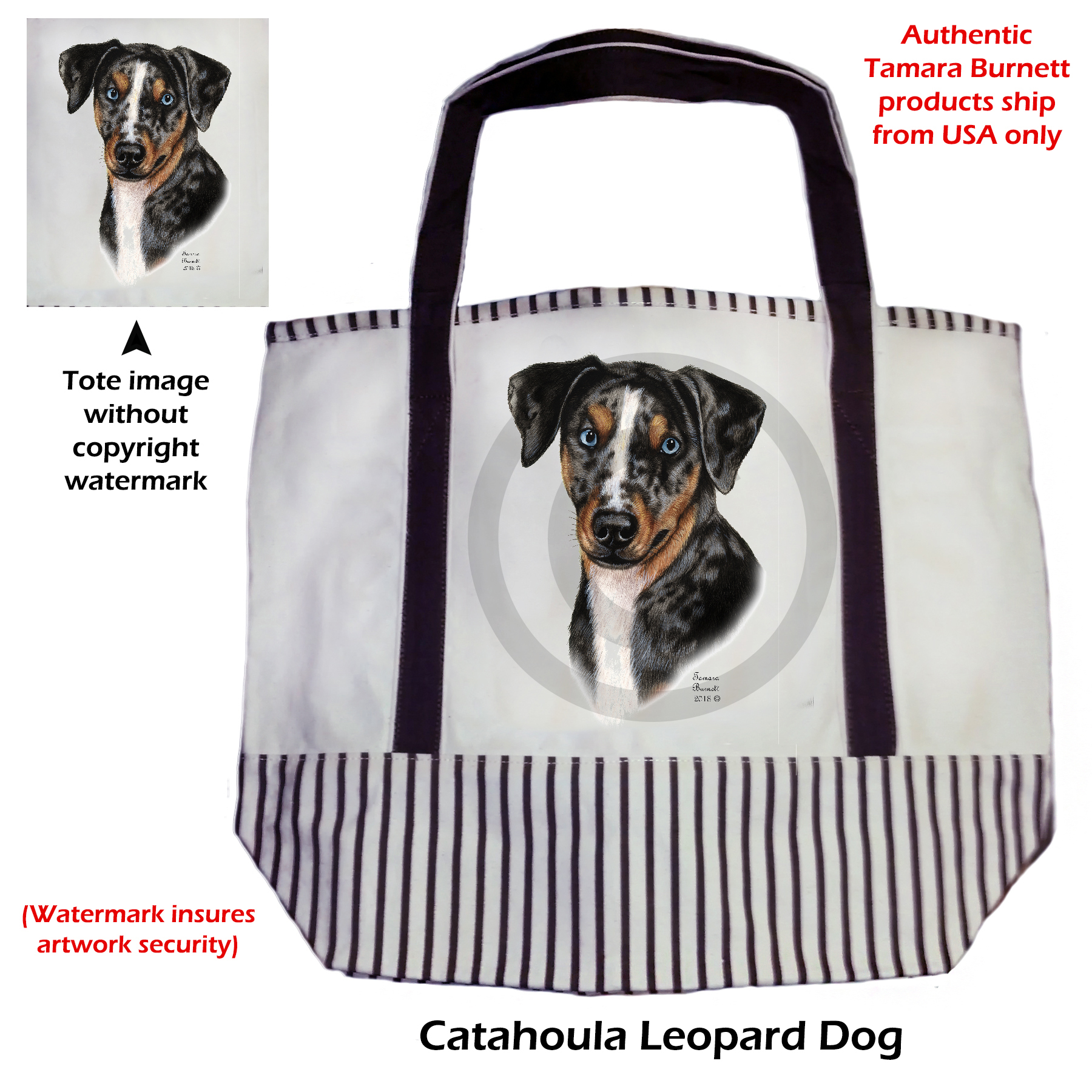 An image of the Catahoula Leopard Dog  Tote Bag