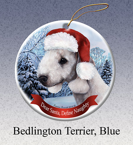 Bedlington Terrier (Blue) - Howliday Ornament image sized 450 x 491