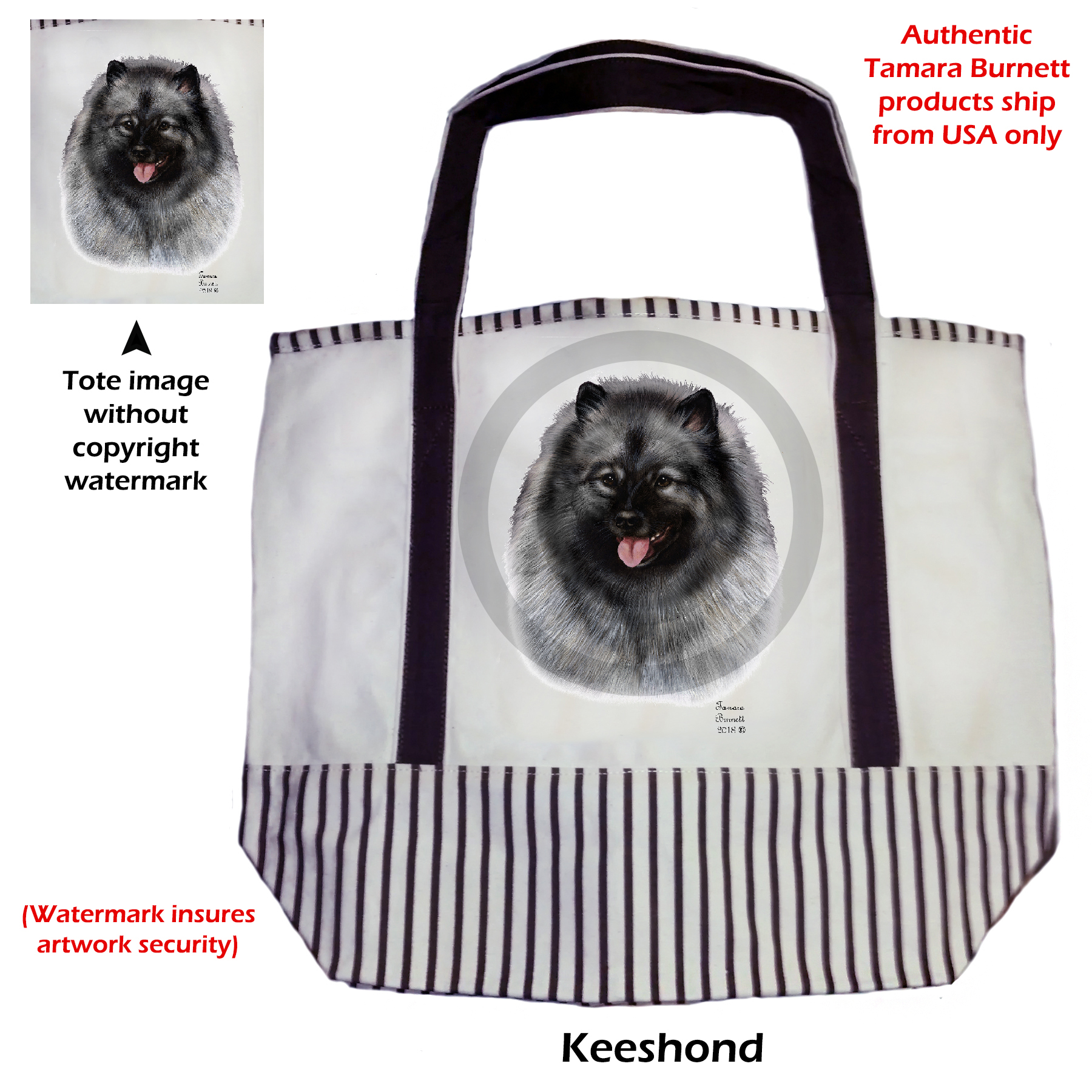 An image of the Keeshond  Tote Bag