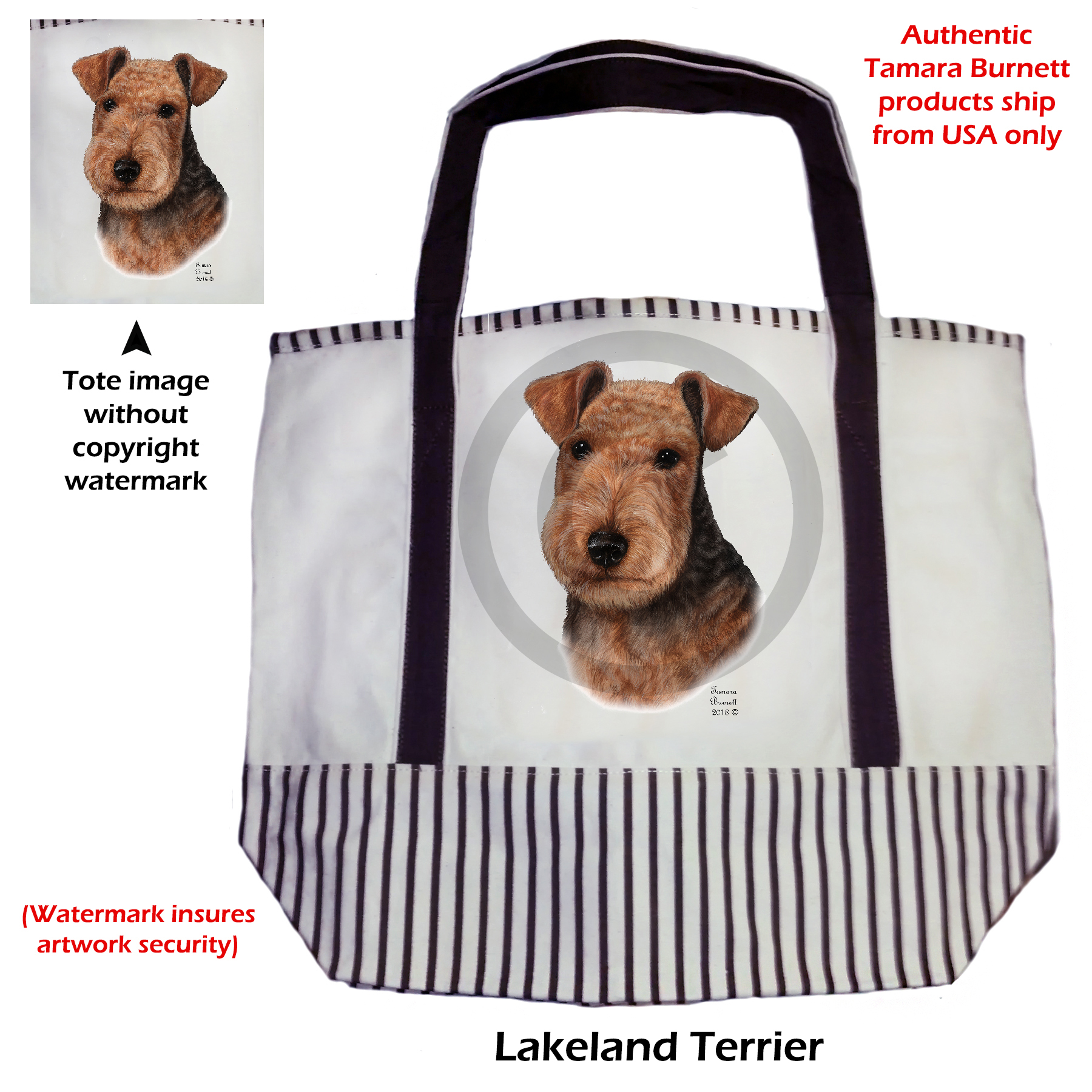 An image of the Lakeland Terrier  Tote Bag