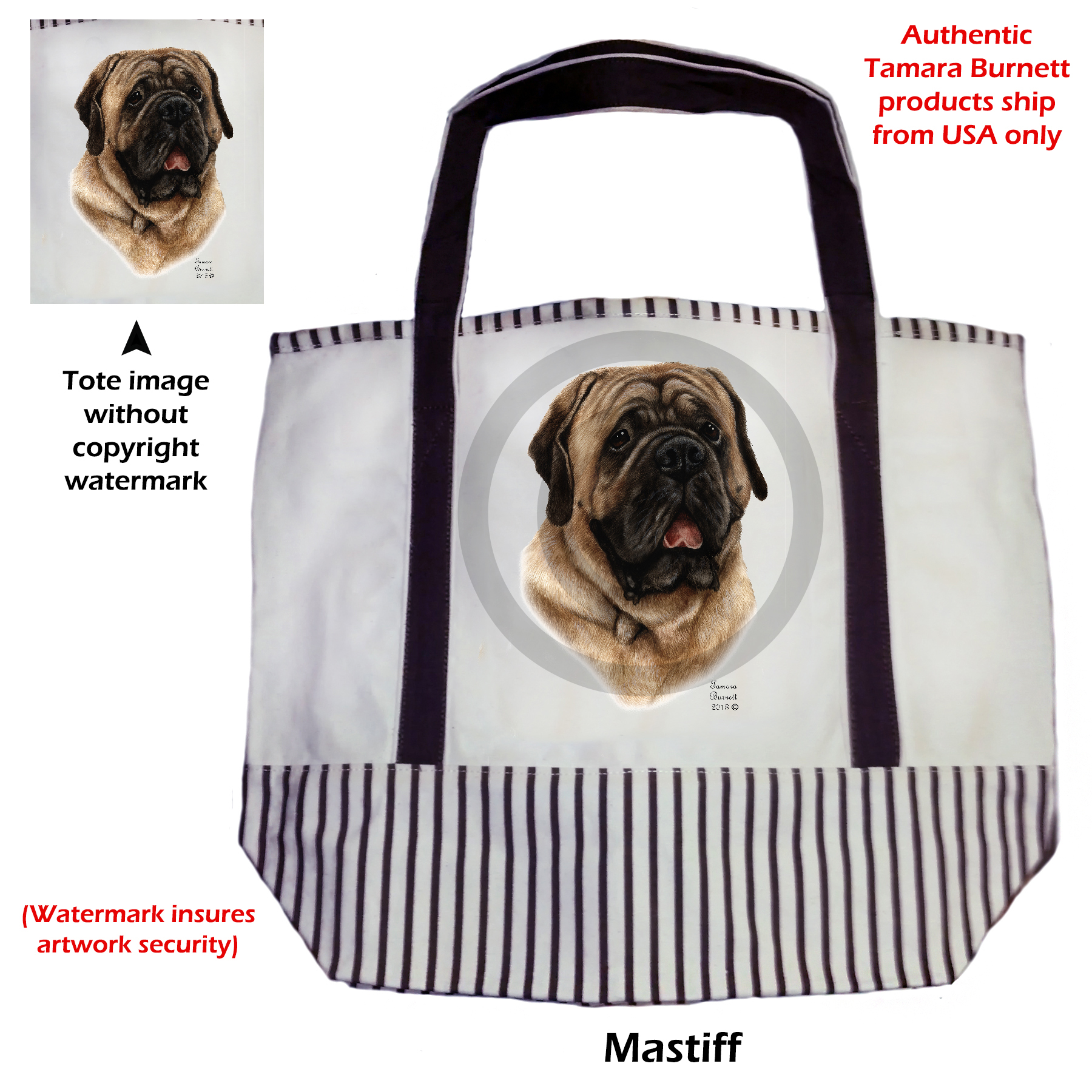 An image of the Mastiff  Tote Bag