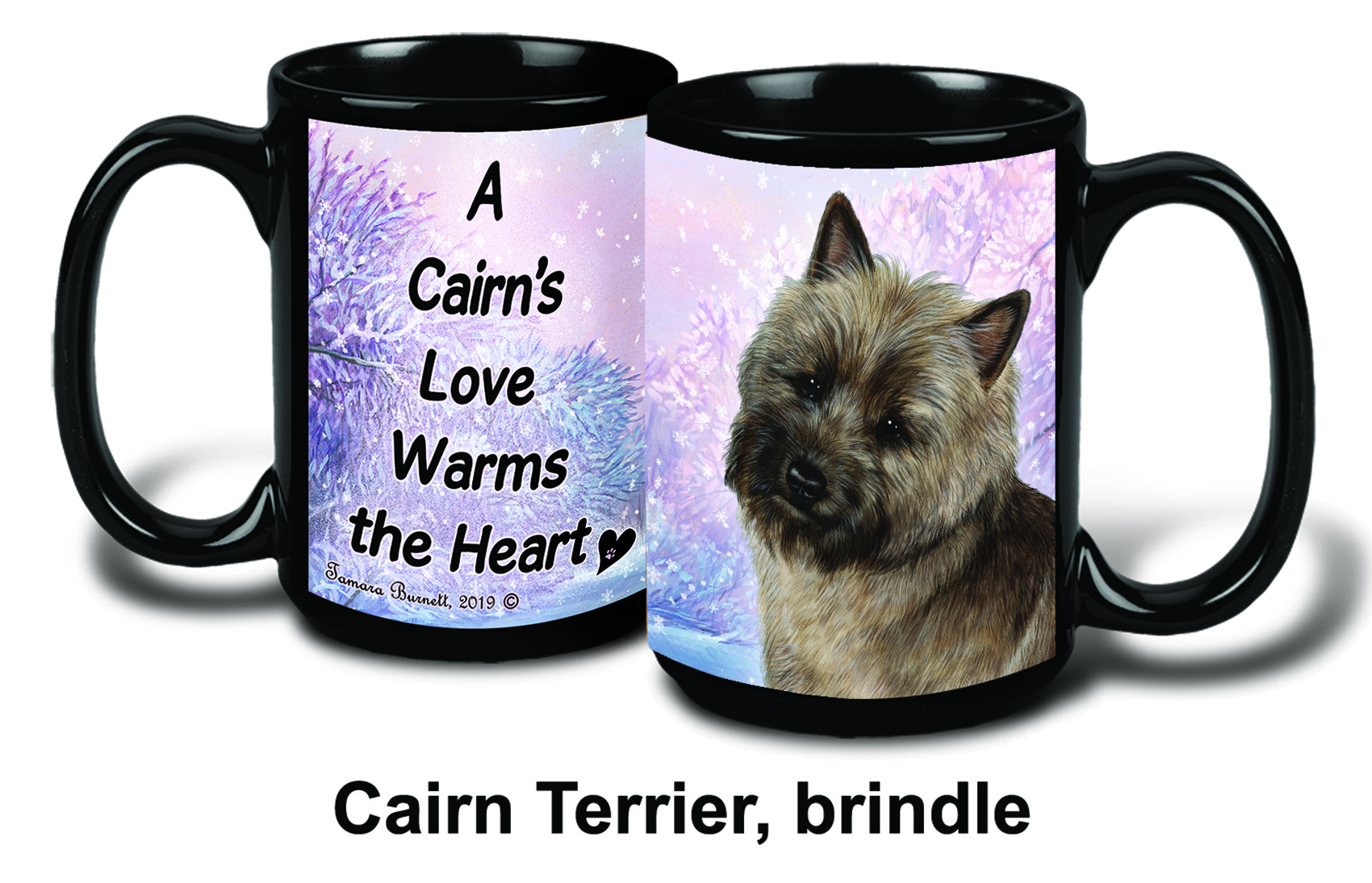 Cairn Terrier Brindle Winter Mugs image