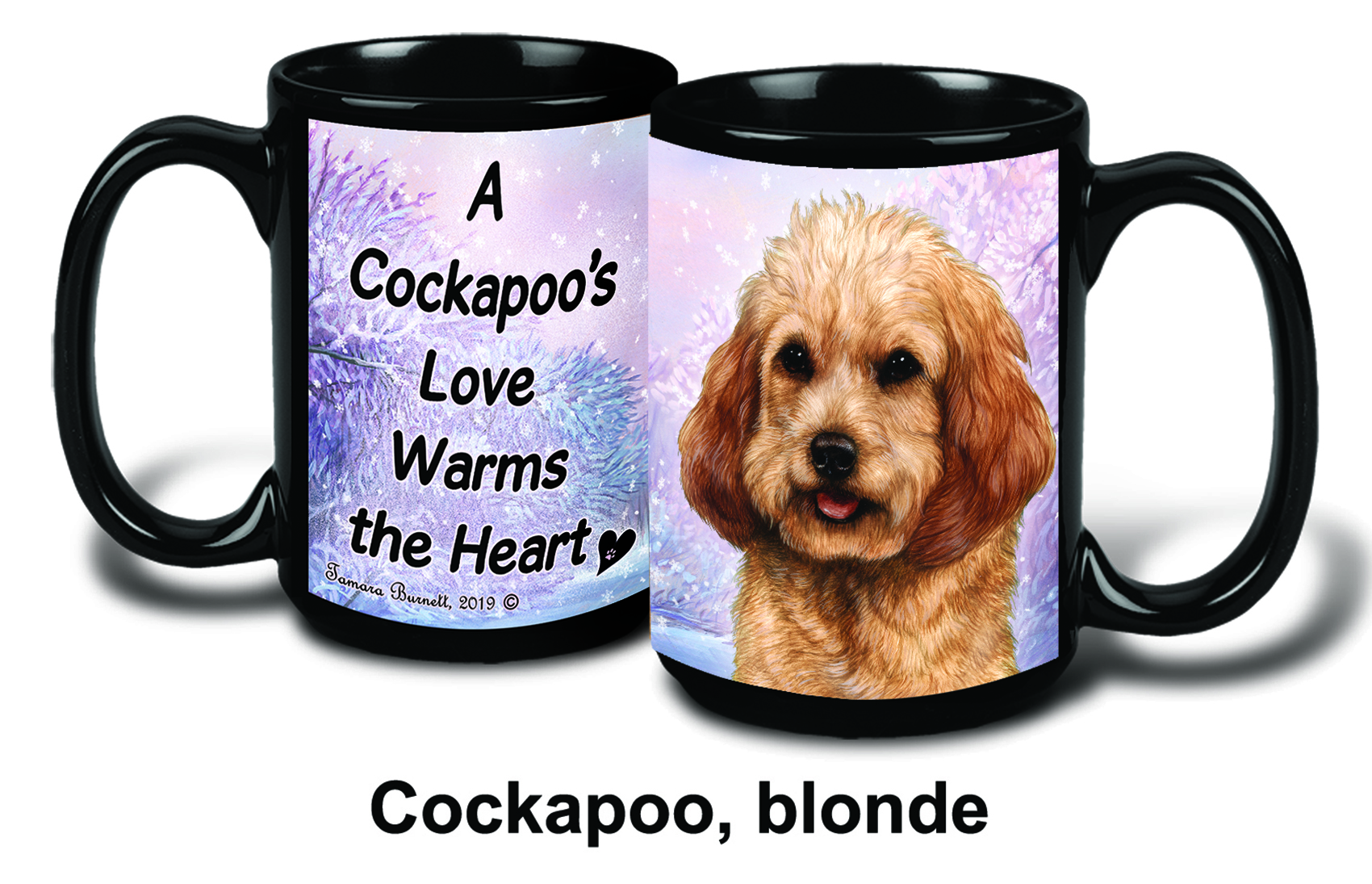 Cockapoo Blonde Winter Mugs image