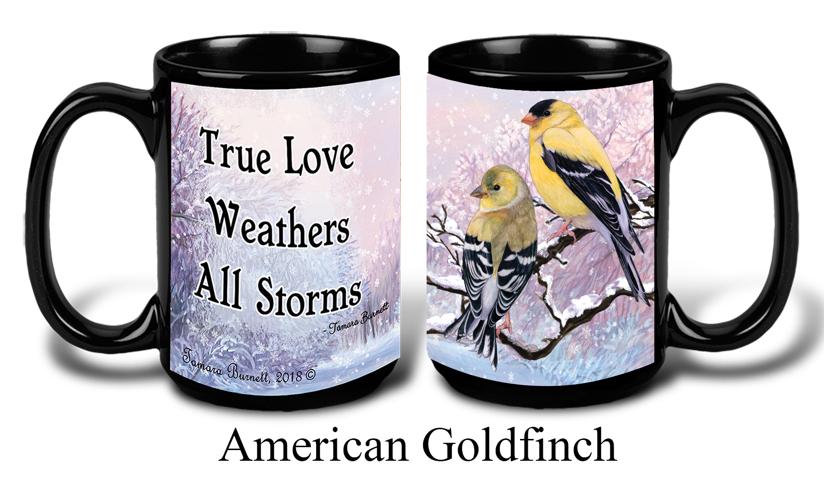 Goldfinch American Winter Mugs image