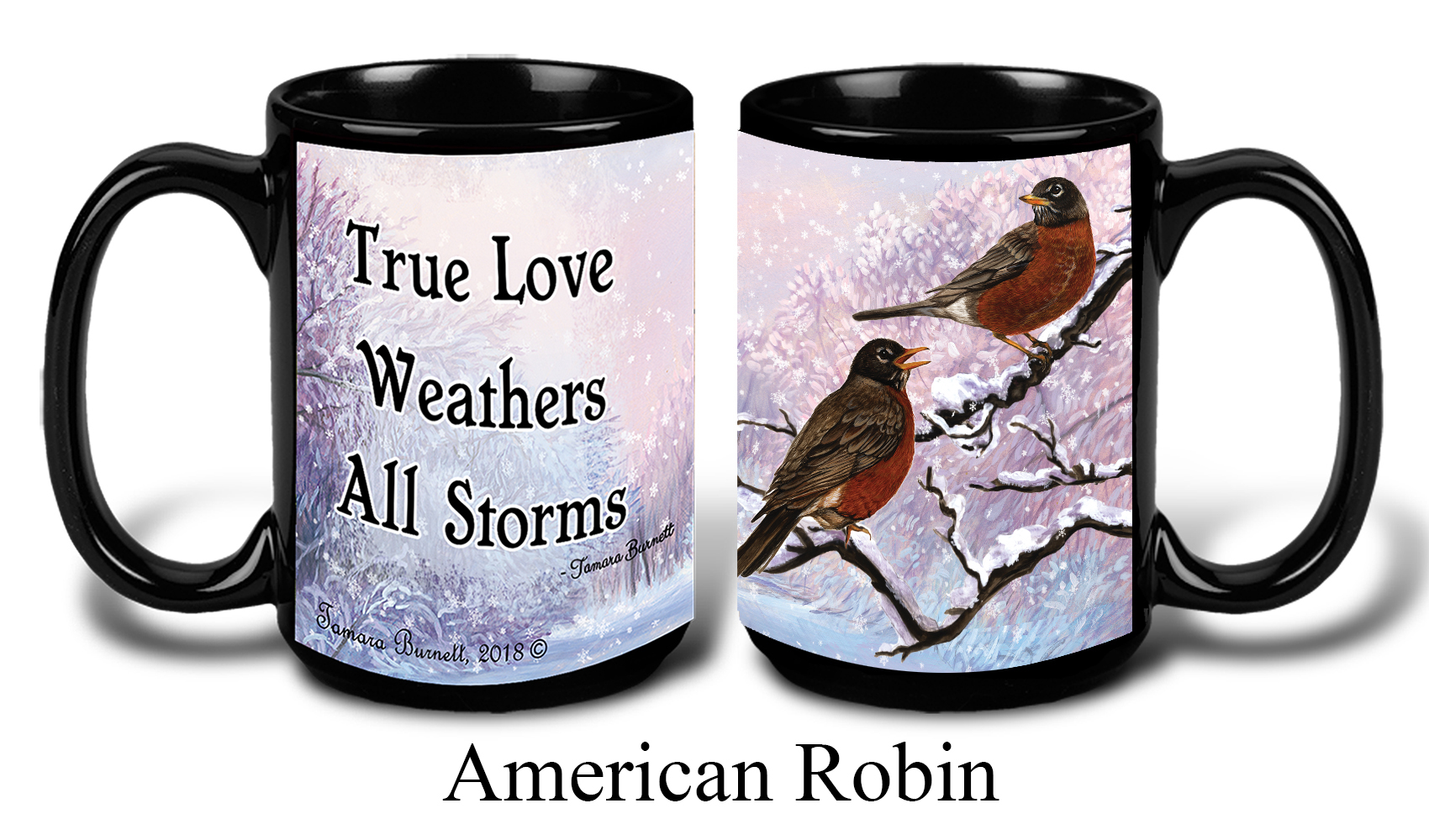 Robin American Winter Mugs image