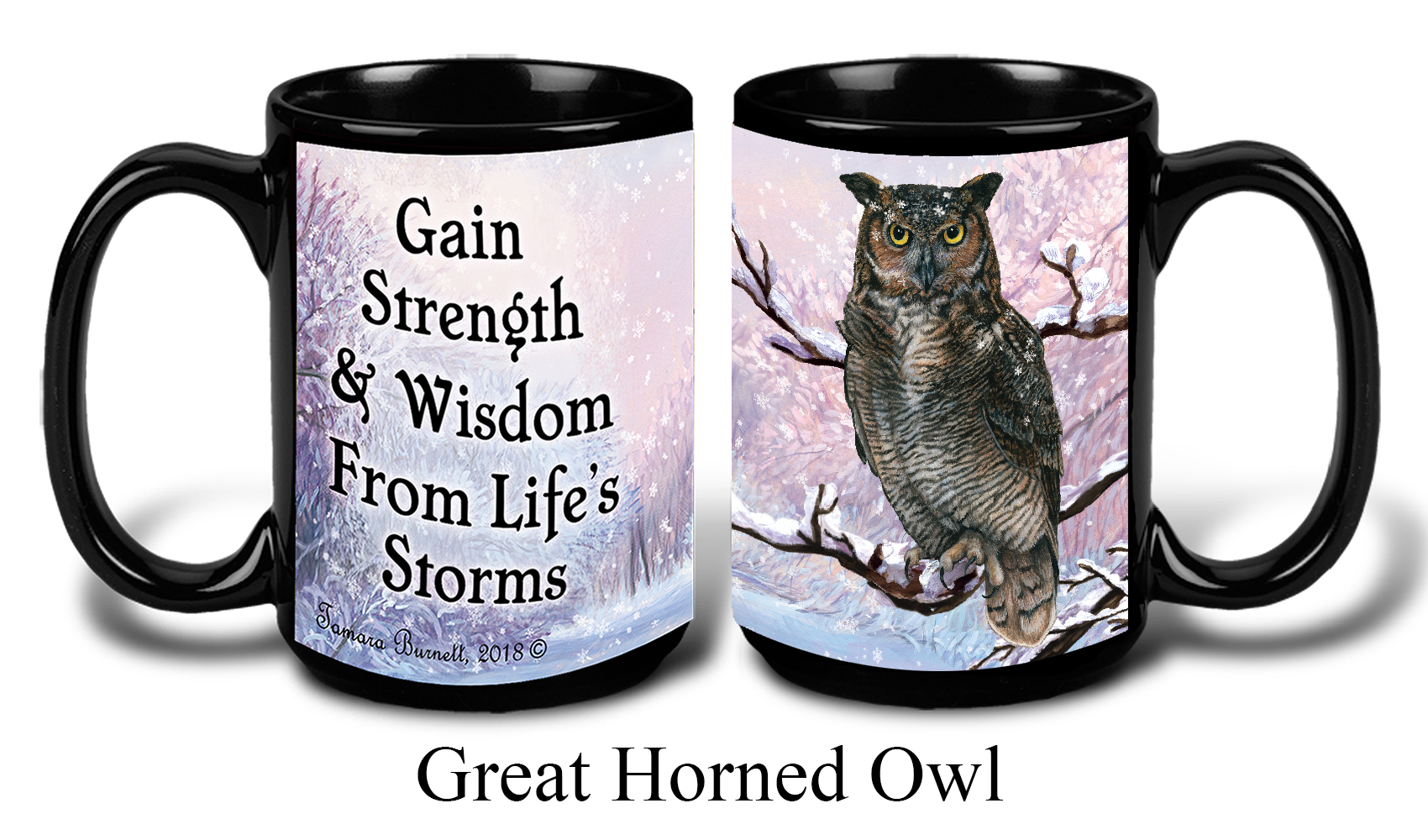 An image of the Great Horned Owl Winter Mugs