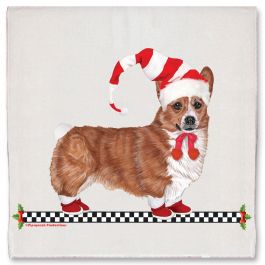 An image of product 13131 Corgi Pembroke Welsh Christmas Kitchen Towel Holiday Pet Gifts