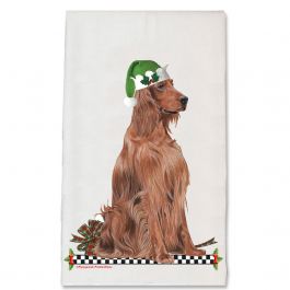 An image of product 13194 Irish Setter Christmas Kitchen Towel Holiday Pet Gifts