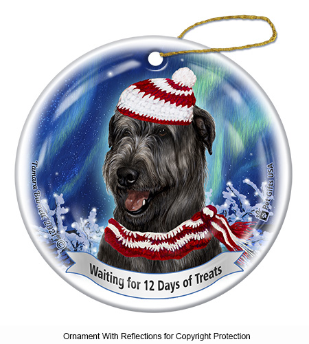Irish Wolfhound Black Series 5 Christmas Ornament image