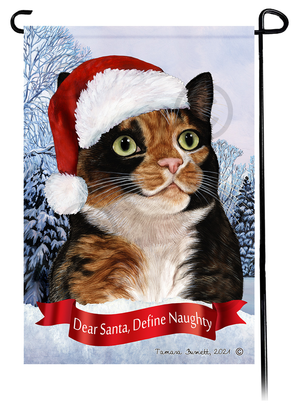 Dear Santa Define Naughty Cat Flags sample image