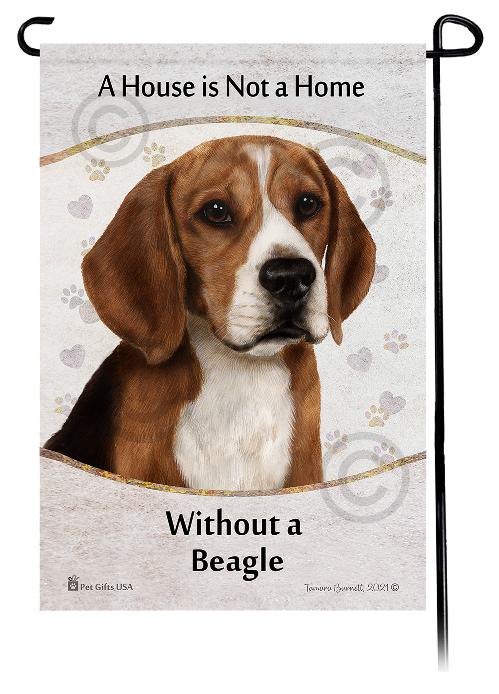 An image of the Beagle A House Is Not A Home - Garden Flag