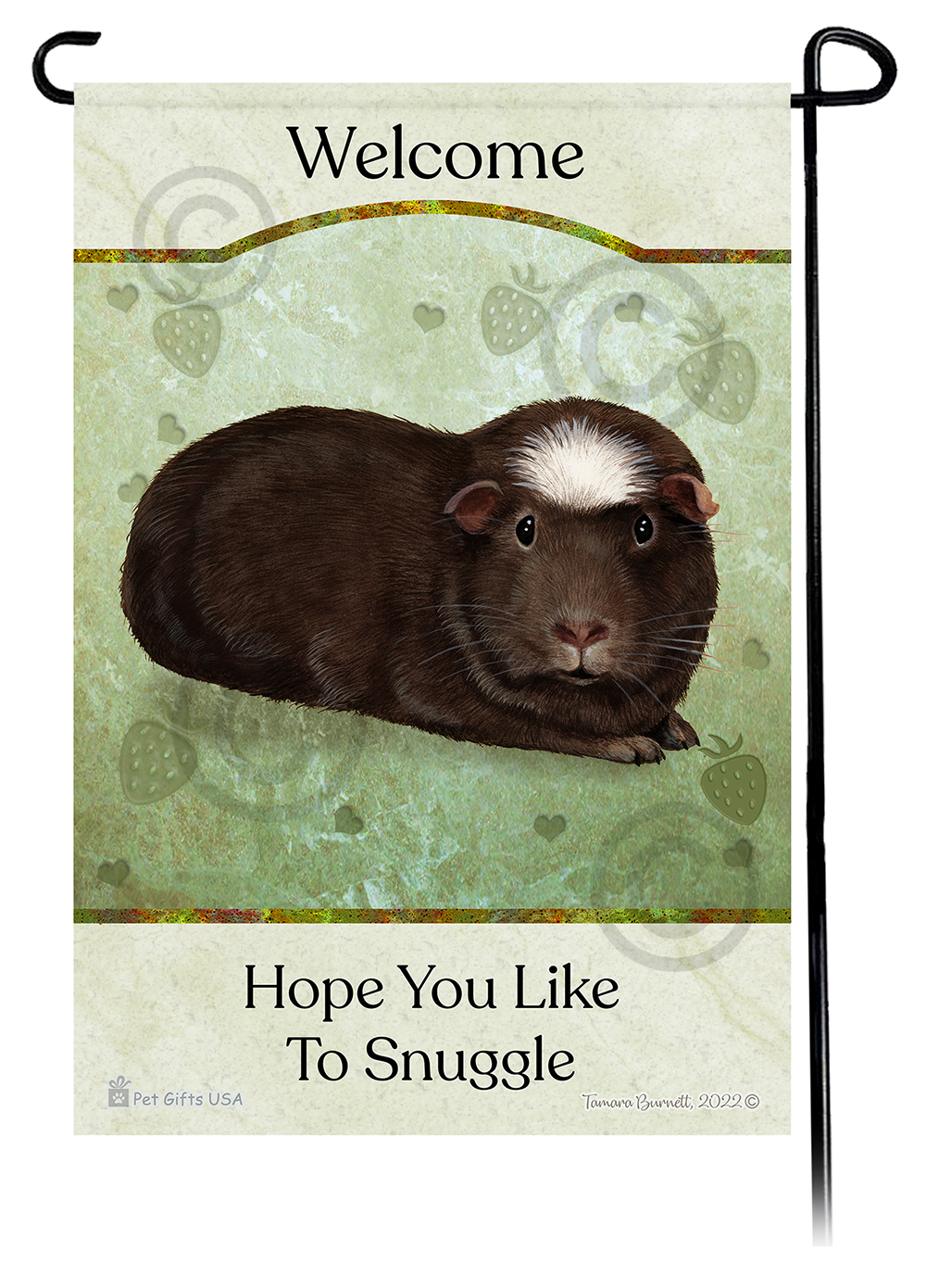 Guinea Pig Chocolate Crested Hope You're Ready To Snuggle Flags image