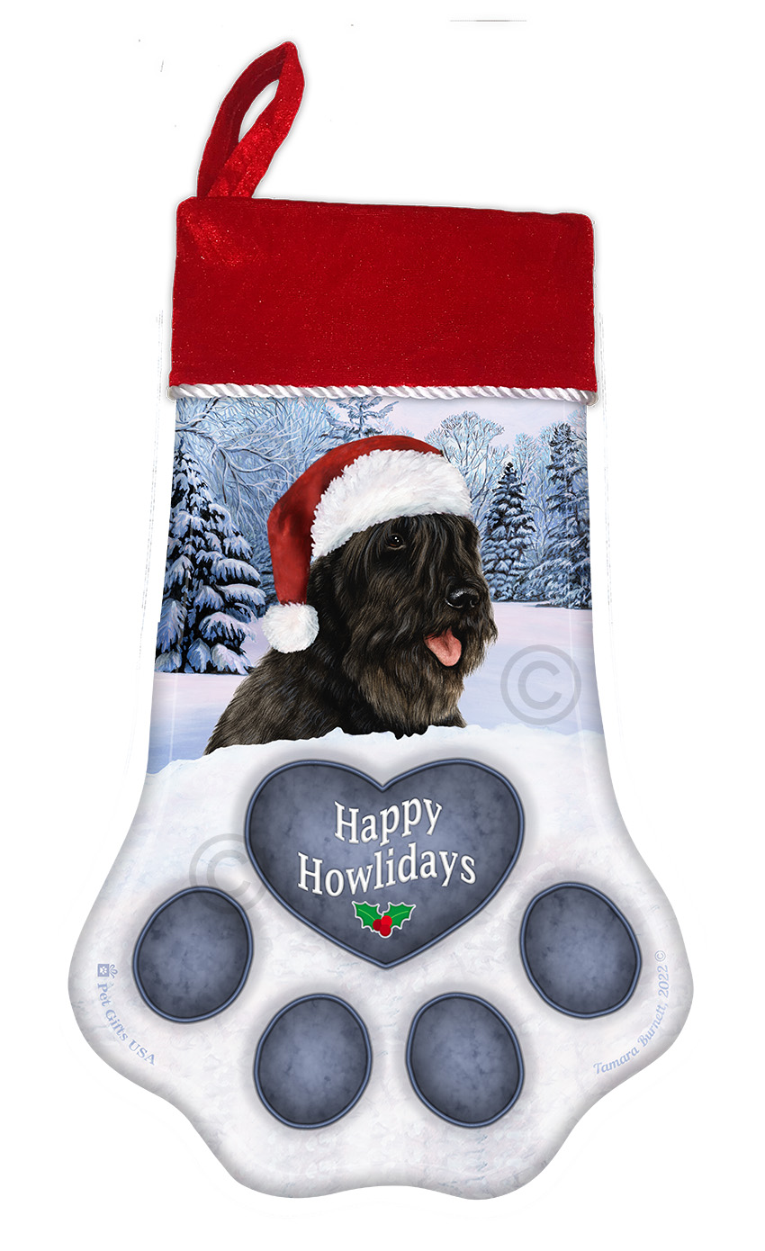 An image of the Bouvier Black Holiday Stocking