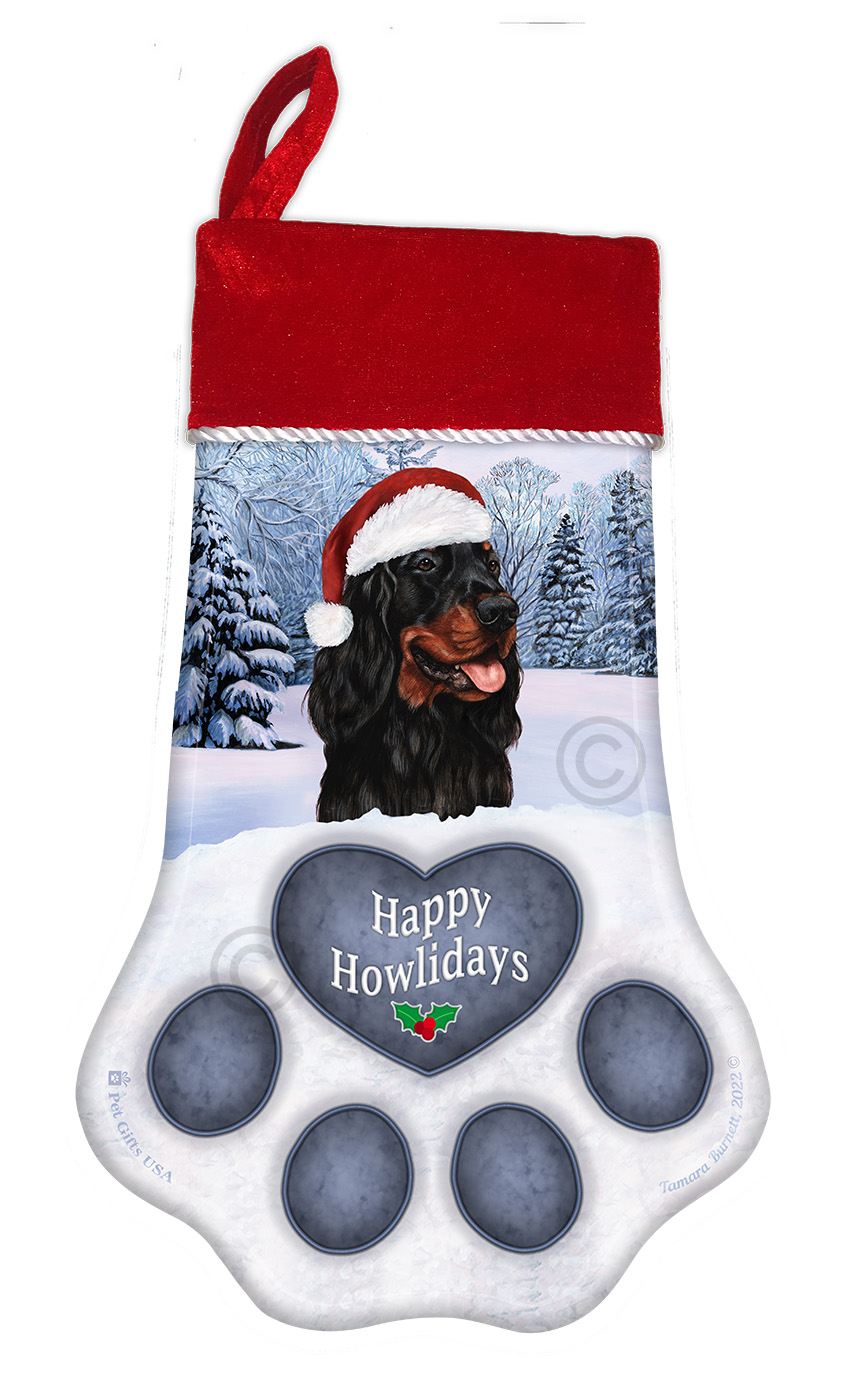An image of the Gordon Setter Holiday Stocking