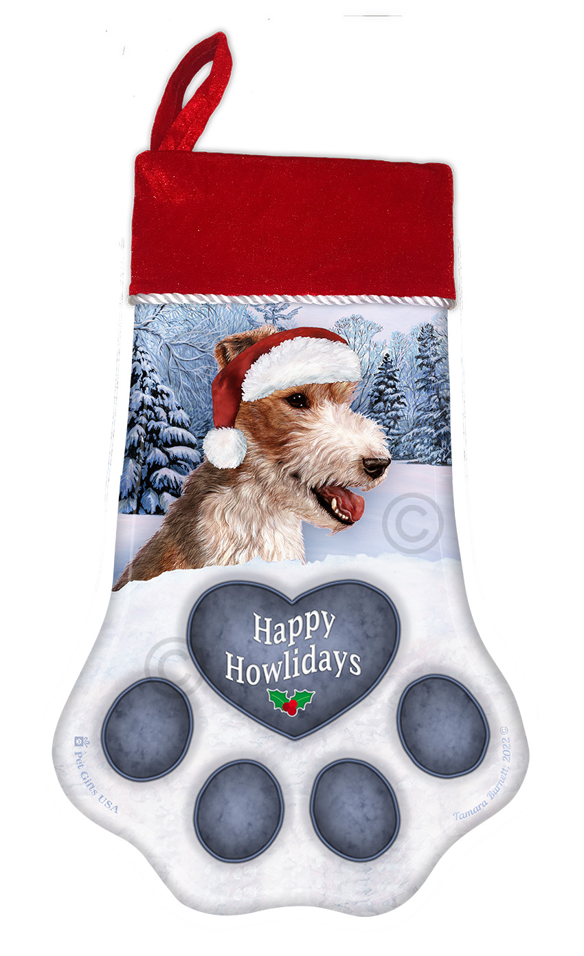 Wire Fox Terrier Holiday Stocking image