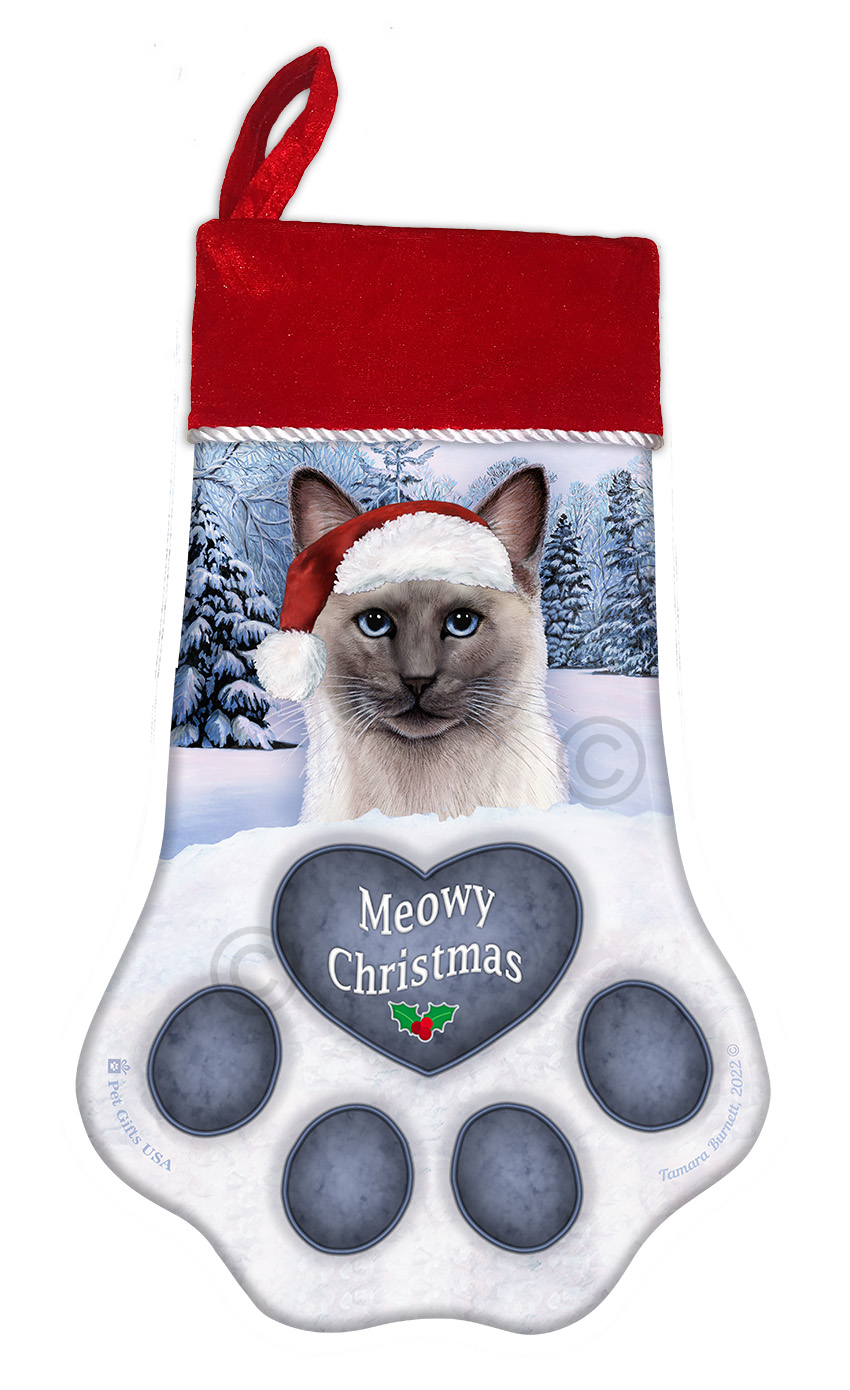 An image of product 22490 Siamese Blue Point Holiday Stocking