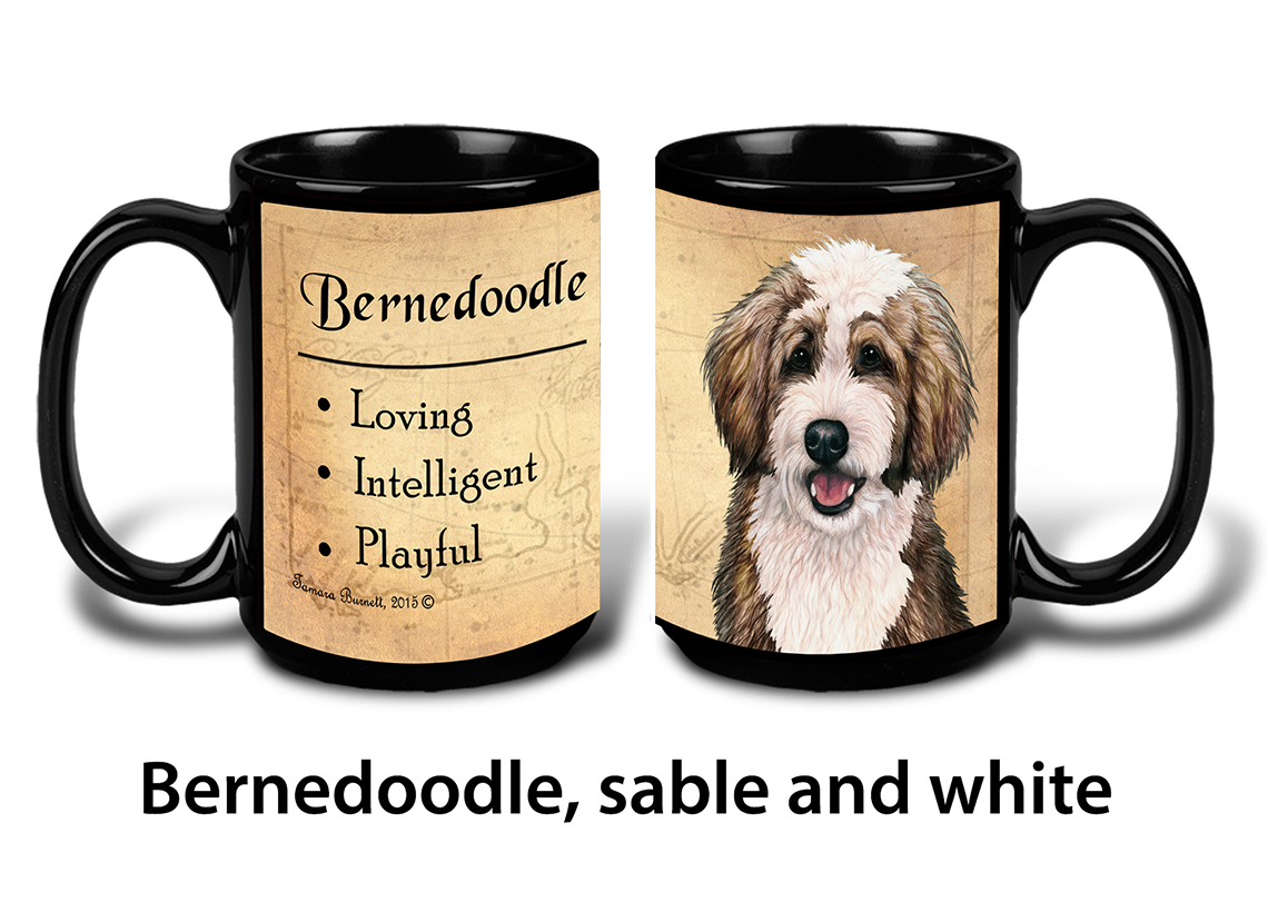 Bernedoodle (Sable and White) - My Faithful Friends Mug 15 oz Image
