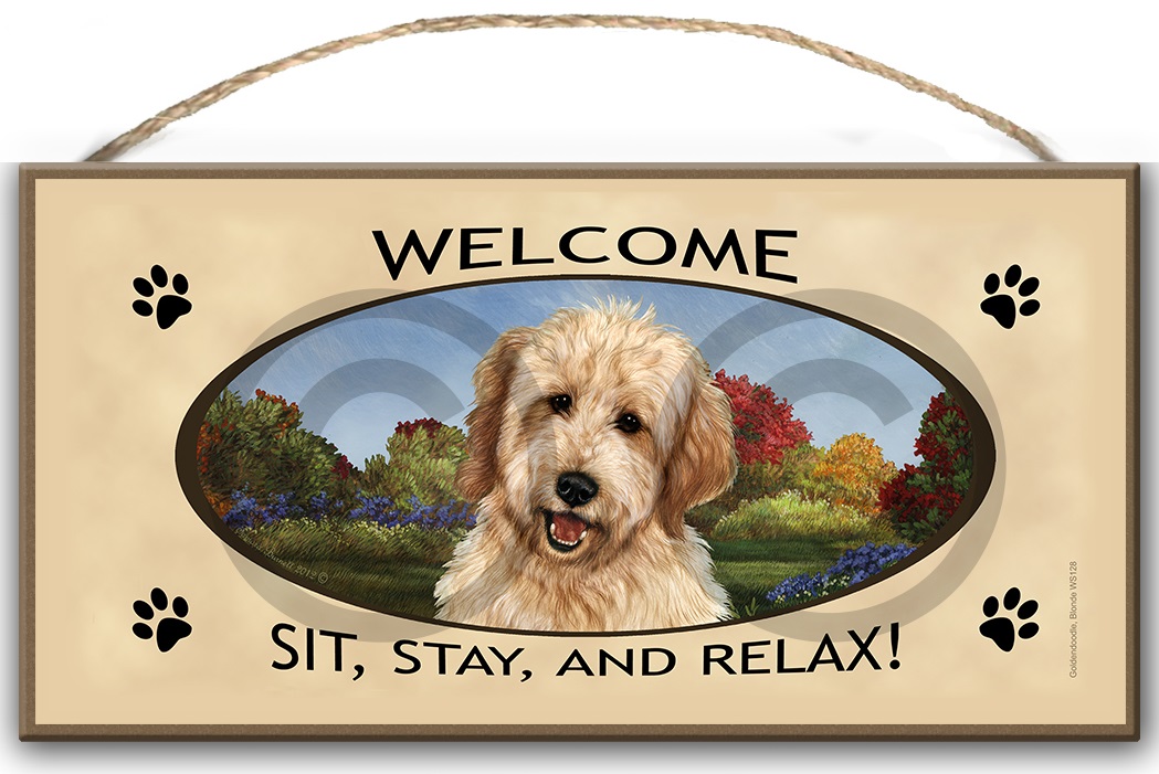 An image of product 22939 Goldendoodle - Welcome Sign