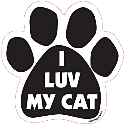 I Luv My Cat - Paw Magnet Image