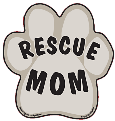 Rescue Mom - Paw Sticker Image